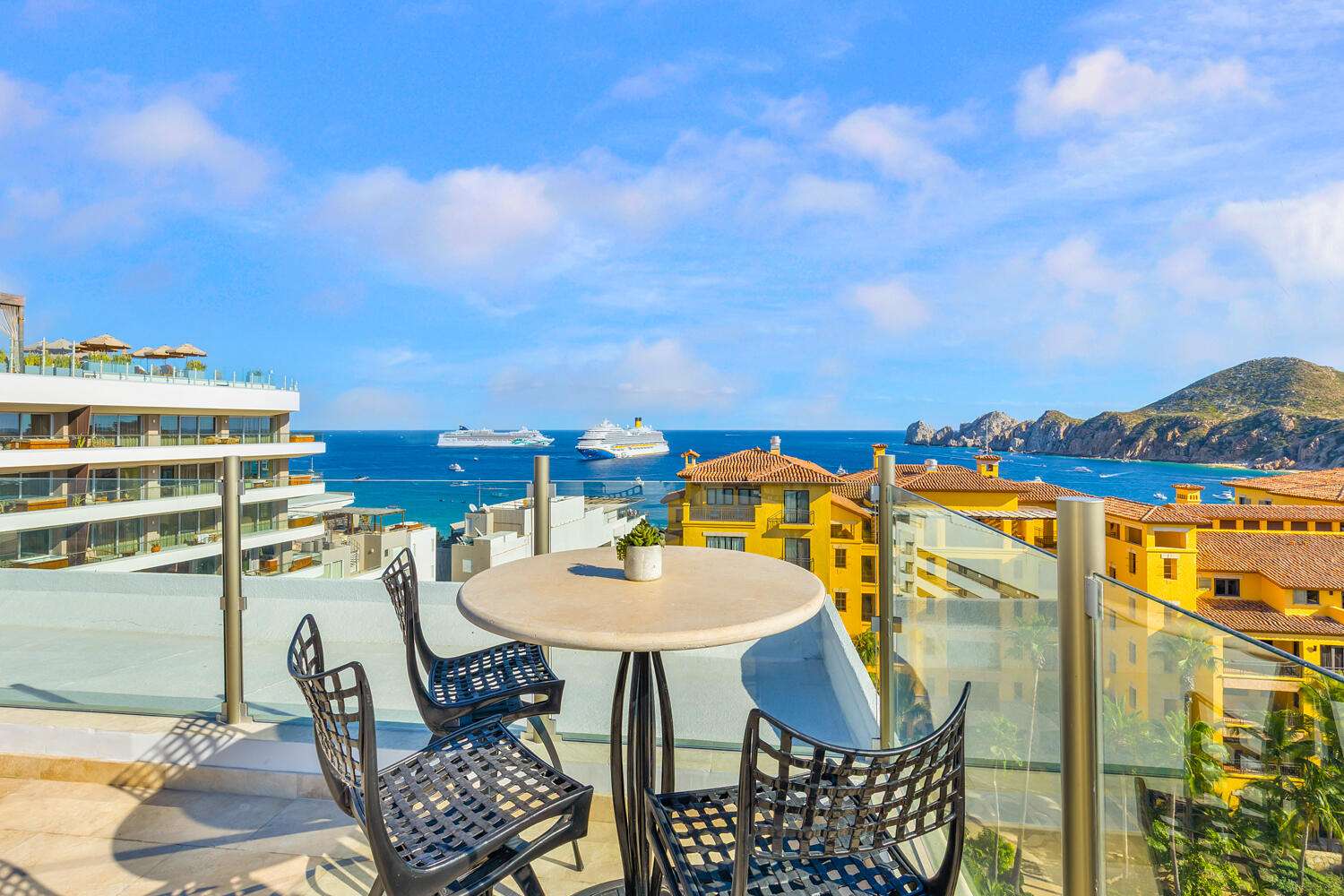 Hacienda CSL Hacienda Csl Experience elevated beachfront living at 1 Homes Cabo Residence 6-303, a beautifully designed two-bedroom plus den home within the exclusive Hacienda Beach Club & Residences Phase II community. Perfectly positioned along Medano Beach, this oceanfront property captures impressive for sale