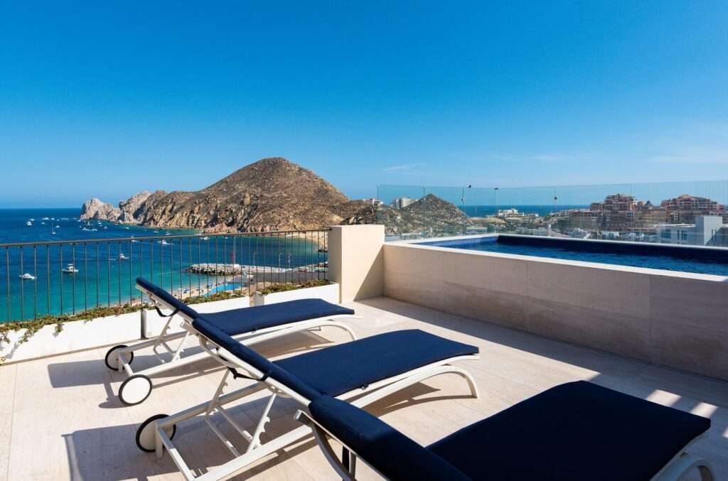 Hacienda CSL Hacienda Csl Set above the marina on Medano Beach, this 5-bedroom, 5.5-bath penthouse at 1Homes & Hotels encapsulates Cabo luxury. With sweeping – Medano Beach, Cabo San Lucas, BS